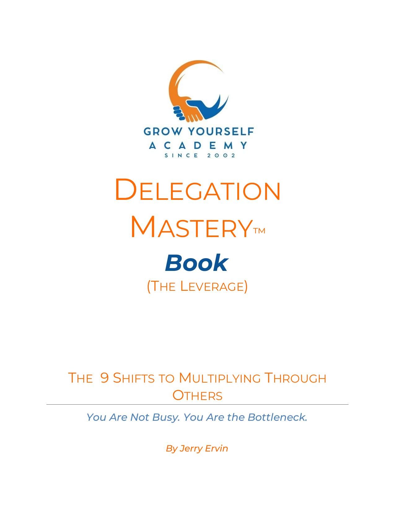 Delegation Mastery Book cover