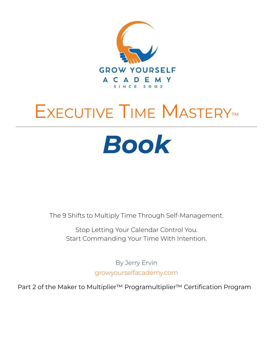 Executive Time Mastery Book cover