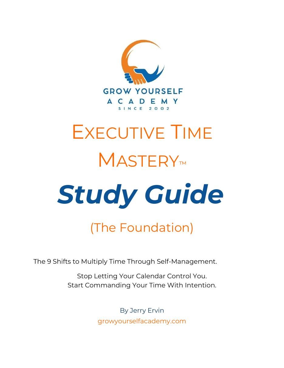 Executive Time Mastery Study Guide cover